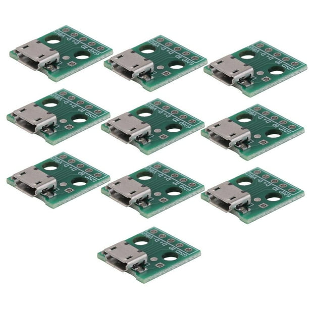 10pcs Micro USB to DIP Adapter 5pin Female Connector Module Board Panel 10pcs Micro USB to DIP Adapter 5pin Female Connector Module Board Panel